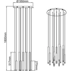 Brilliant Pendelleuchte Cembalo 16-flammig Aluminium Und Schwarz Und Braun 26 Brilliant Pendelleuchte Cembalo 16-flammig Aluminium Und Schwarz Und Braun -Heimdekoration Angebote 4004353329647 4731 CU 10
