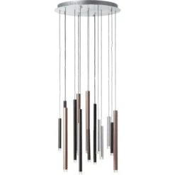 Brilliant Pendelleuchte Cembalo 16-flammig Aluminium Und Schwarz Und Braun 17 Brilliant Pendelleuchte Cembalo 16-flammig Aluminium Und Schwarz Und Braun -Heimdekoration Angebote 4004353329647 4731 S 01