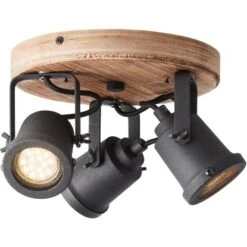 Brilliant Spotrondell Inge 3-flammig Holz Dunkel Und Schwarz 13 Brilliant Spotrondell Inge 3-flammig Holz Dunkel Und Schwarz -Heimdekoration Angebote 4004353374982 4731 CU 05