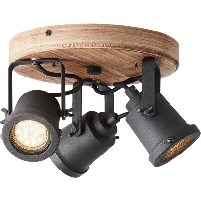 Brilliant Spotrondell Inge 3-flammig Holz Dunkel Und Schwarz 6 Brilliant Spotrondell Inge 3-flammig Holz Dunkel Und Schwarz – Bild 6