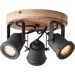 Brilliant Spotrondell Inge 3-flammig Holz Dunkel Und Schwarz 9 Brilliant Spotrondell Inge 3-flammig Holz Dunkel Und Schwarz -Heimdekoration Angebote 4004353374982 4731 S 01