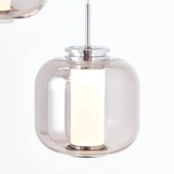 Brilliant LED-Pendelleuchte Rafa Rondell 3-flammig Chrom Und Rauchglas -Heimdekoration Angebote 4004353379666 4731 CU 03