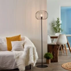 Brilliant Standleuchte Silemia 1-flammig Schwarz Matt