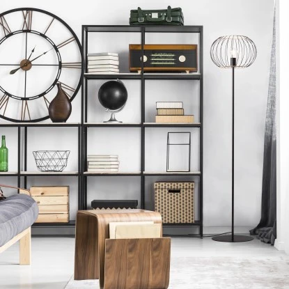 Brilliant Standleuchte Silemia 1-flammig Schwarz Matt 2 Brilliant Standleuchte Silemia 1-flammig Schwarz Matt – Bild 2