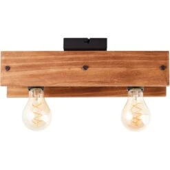 Brilliant Deckenleuchte Calandra 2-flammig Schwarz Und Holz -Heimdekoration Angebote 4004353394430 4731 CU 02