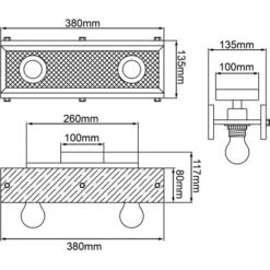 Brilliant Deckenleuchte Calandra 2-flammig Schwarz Und Holz -Heimdekoration Angebote 4004353394430 4731 CU 05