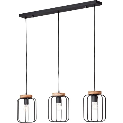 Brilliant Pendelleuchte Tosh Balken 3-flammig Holz Und Schwarz Korund 8 Brilliant Pendelleuchte Tosh Balken 3-flammig Holz Und Schwarz Korund – Bild 8