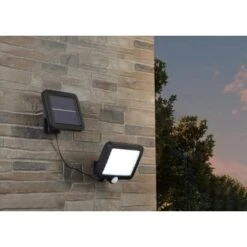 REV Ritter LED-Solarleuchte Mit PIR Sensor 300 Lm 10.000 K IP44 Schwarz