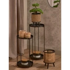 Teelichthalter Minimalist Zen Glas/Bambus 25 Cm X Ø 17,5 Cm Schwarz 5 Teelichthalter Minimalist Zen Glas/Bambus 25 Cm X Ø 17,5 Cm Schwarz -Heimdekoration Angebote 4007871390007 AB02 060121