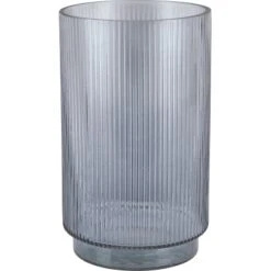 Vase Minimalist Zen Glas 25 Cm X Ø 15 Cm Grau