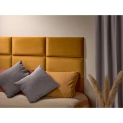 Wandkissen Rechteck 60 Cm X 30 Cm Gelb Samt -Heimdekoration Angebote 4007872000622 AB04 150321
