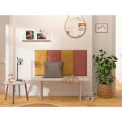 Wandkissen Rechteck 60 Cm X 30 Cm Terracotta Samt -Heimdekoration Angebote 4007872000639 AB01 150321