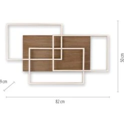 Paul Neuhaus LED-Deckenleuchte Palma Holzdekor 82 X 50 Cm -Heimdekoration Angebote 4012248358986 2426 07