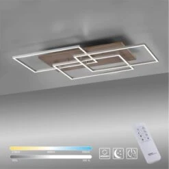 Paul Neuhaus LED-Deckenleuchte Palma Holzdekor 82 X 50 Cm -Heimdekoration Angebote 4012248358986 2426 13