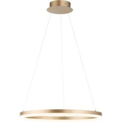 Paul Neuhaus Pendelleuchte Titus 1-flammig Messing Matt Ø 40 Cm