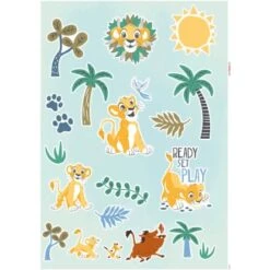 Komar Deko-Sticker Lion King Palmtrees 50 X 70 Cm Gerollt