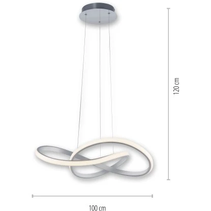 Leuchten Direkt Pendelleuchte Maria 1-flammig Aluminium 57 X 120 Cm 8 Leuchten Direkt Pendelleuchte Maria 1-flammig Aluminium 57 X 120 Cm – Bild 8