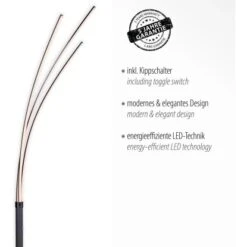 Leuchten Direkt Stehleuchte Maja Schwarz 80 X 215 Cm -Heimdekoration Angebote 4043689976071 2426 03