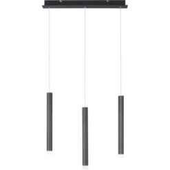 Leuchten Direkt LED-Pendelleuchte Bruno 3-flammig Schwarz 55 X 120 Cm