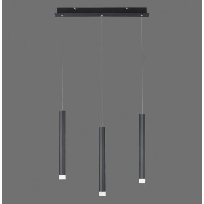 Leuchten Direkt LED-Pendelleuchte Bruno 3-flammig Schwarz 55 X 120 Cm 2 Leuchten Direkt LED-Pendelleuchte Bruno 3-flammig Schwarz 55 X 120 Cm – Bild 2