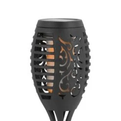 LED-Solarspieß Fackel Schwarz 2 Stück -Heimdekoration Angebote 4048122042894 CU 02