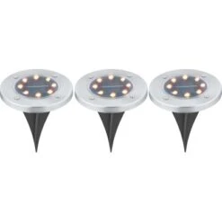 Heimdekoration Angebote 12 LED-Solar-Bodeneinbauleuchten 3er-Set