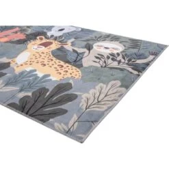 Kinder-Teppich Safari Adventure Bunter Tierprint 80 Cm X 140 Cm -Heimdekoration Angebote 4048123264219 CU01 290321