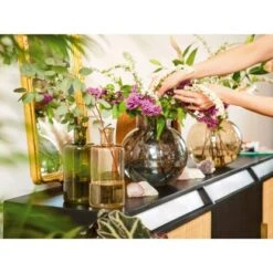 Glas Vase Grau 25,5 Cm X Ø 22,75 Cm -Heimdekoration Angebote 4048123264516 AB03 050521