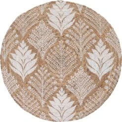 Jute Teppich Natur-Beige Ø 100 Cm