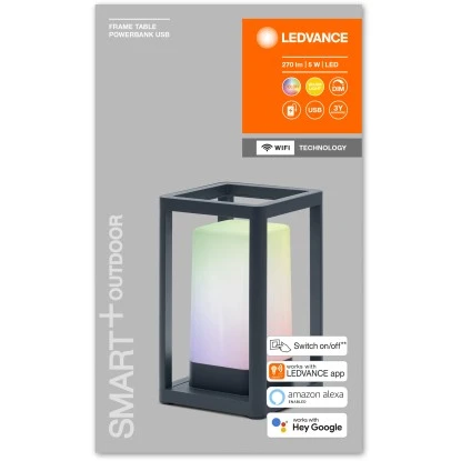 Ledvance LED-Außenleuchte Smart+ Table Frame Multicolor Dunkelgrau 1 Ledvance LED-Außenleuchte Smart+ Table Frame Multicolor Dunkelgrau