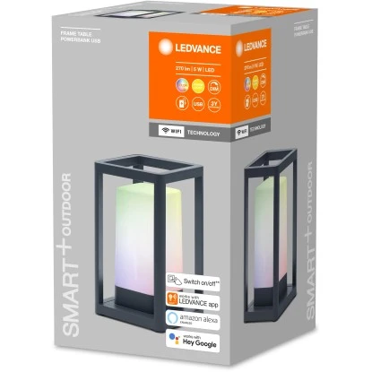 Ledvance LED-Außenleuchte Smart+ Table Frame Multicolor Dunkelgrau 3 Ledvance LED-Außenleuchte Smart+ Table Frame Multicolor Dunkelgrau – Bild 3