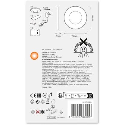 Ledvance LED-Unterbauleuchte Spotmagnet 3-flammig Weiß Ø 7,5 Cm 11 Ledvance LED-Unterbauleuchte Spotmagnet 3-flammig Weiß Ø 7,5 Cm – Bild 11