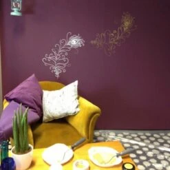 Marabu Schablone 40 X 66 Cm Peacock Feather -Heimdekoration Angebote 40x66cm Peacock Feather 4