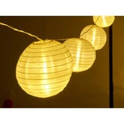 Amare LED-Lichterkette Mit 15 XXL-Lampions Ø 15 Cm Mit Stecker Weiß 7 M -Heimdekoration Angebote 4251083906918 4655 02