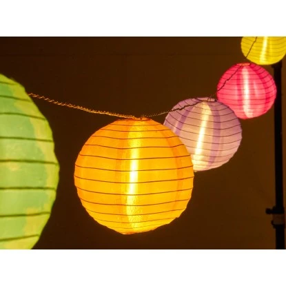 Amare LED-Lichterkette Mit 15 XXL-Lampions Ø 15 Cm Mit Stecker Bunt 7 M 4 Amare LED-Lichterkette Mit 15 XXL-Lampions Ø 15 Cm Mit Stecker Bunt 7 M – Bild 4