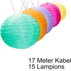 Amare LED-Lichterkette Mit 15 XXL-Lampions Ø 15 Cm Mit Stecker Bunt 7 M 11 Amare LED-Lichterkette Mit 15 XXL-Lampions Ø 15 Cm Mit Stecker Bunt 7 M -Heimdekoration Angebote 4251083906925 4655 04