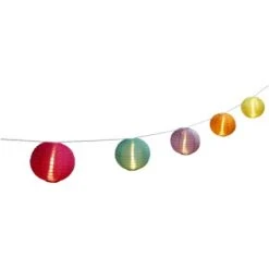 Amare LED-Lichterkette Mit 15 XXL-Lampions Ø 15 Cm Solarbetrieb Bunt 7 M -Heimdekoration Angebote 4251083906949 4655 04