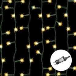 Amare LED-Lichterkette 200 LEDs Mit 8 Leuchtmodi Und Timer 19,9 M Warmweiß