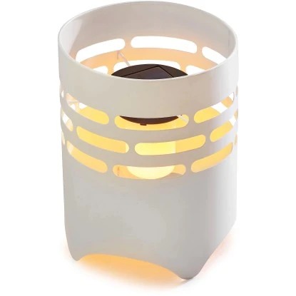 Amare LED-Solargartenfeuer Rund Weiß Mit Flammeneffekt 1 Amare LED-Solargartenfeuer Rund Weiß Mit Flammeneffekt