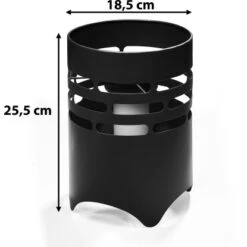 Amare LED-Solargartenfeuer Rund Schwarz Mit Flammeneffekt -Heimdekoration Angebote 4251083908073 4655 07