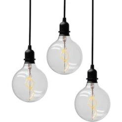 Amare LED-Glaskugel Glow 3er Set Mit Netzstecker Klar