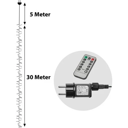 Amare LED-Lichterkette 1000 LEDs Mit Fernbedienung 30 M Bernsteinfarben 11 Amare LED-Lichterkette 1000 LEDs Mit Fernbedienung 30 M Bernsteinfarben – Bild 11