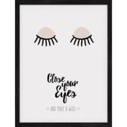 Bild Mit Rahmen Anonymus Close Your Eyes 42,5 Cm X 32,5 Cm