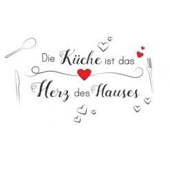 Euroart Wandsticker Die Küche Ist Das Herz Des Hauses 25 Cm X 35 Cm