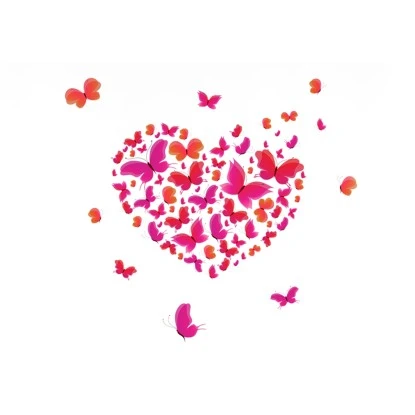 Euroart Wandsticker Butterfly Heart 50 Cm X 70 Cm 1 Euroart Wandsticker Butterfly Heart 50 Cm X 70 Cm