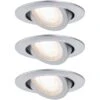 Paulmann Einbauleuchten-Set 3-stepdim Schwenkbar LED 3x6W 3000K 230V Chrom Matt/Kunstst.