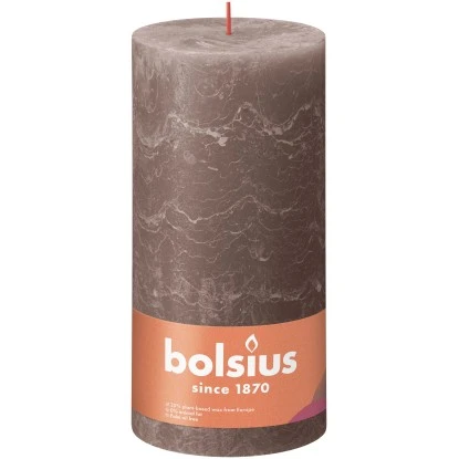 Bolsius Rustik-Kerze Shine 200/100 Mm Rustikales Taupe 1 Bolsius Rustik-Kerze Shine 200/100 Mm Rustikales Taupe