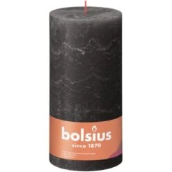 Bolsius Rustik-Kerze Shine 200/100 Mm Stürmisches Grau