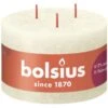 Bolsius Rustik-3-Docht-Kerze Shine 90/140 Mm Weiche Perle
