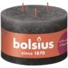 Bolsius Rustik-3-Docht-Kerze Shine 90/140 Mm Stürmisches Grau